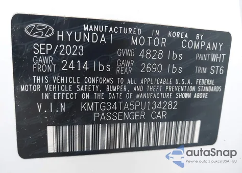 2023 Genesis G70 2.0T Awd z USA, uszkodzony, nr VIN KMTG34TA5PU134282